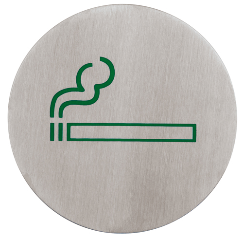 Simbolo per porta. Diametro 16 cm; SMOKING