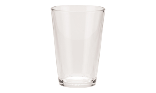 Bicchiere, verto. Diametro 8.8 cm; altezza 15 cm; capacita' 47.3 cl.