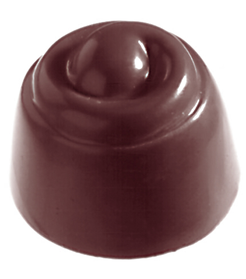 Stampo cioccolatini policarbonato. Dimensioni 17.5x27.5 cm. Dimensioni interne: diametro 3 cm; altezza 2.2 cm. 28 pezzi.