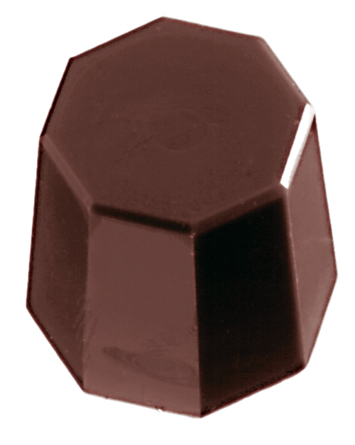 Stampo cioccolatini policarbonato. Dimensioni 17.5x27.5 cm. Dimensioni interne: diametro 2.8 cm; altezza 2.5 cm. 40 pezzi.