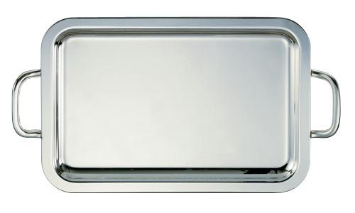Vassoio in acciaio inox con maniglie Elite, dimensioni 100x50 cm.