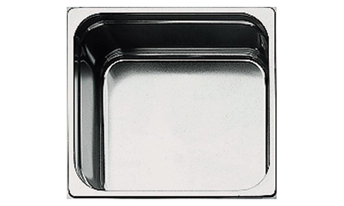 Bacinella GastroNorm Standard in acciaio inox GN 2/3 Dimensioni 353x320x100 mm; capacita' 9 lt.