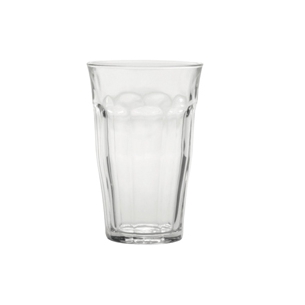 Bicchiere Duralex. Collezione Picardie Temperato. Capacita' 50 cl; altezza 14,5 cm; diametro 9,4 cm.