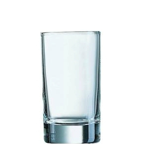 Bicchiere Arcoroc. Collezione Islanda Temperato. Capacita' 16 cl; altezza 10 cm; diametro 5,5 cm.