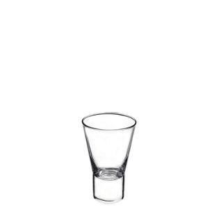 Bicchiere Bormioli Rocco. Collezione Ypsilon. Capacita' 15 cl; altezza 9,5 cm; diametro 9 cm.
