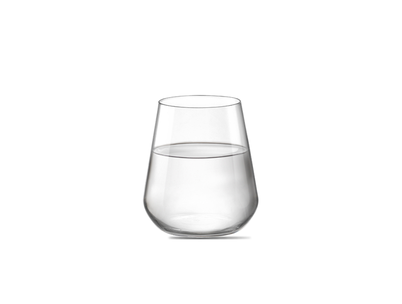Bicchiere InAlto ACQUA UNO  cl 34, h 9.5, diam. 8.5 cm.